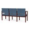 Lesro Lenox 3 Seat Tandem Seating W/ Arms, 65 in W 26 in L 31.5 in H LW3103 - alternate 2